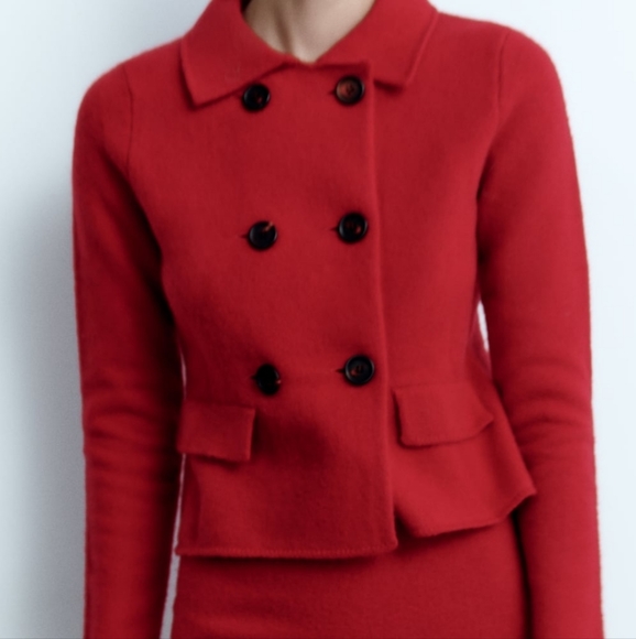 ZARA BRAND NEW 100% WOOL BLAZER Size small - Picture 3 of 8